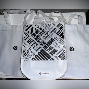 Three Tote Reusable Lululemon Bags! Amazing condition! Never used!